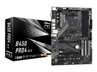 ASRock B450 Pro4 R2.0 - moderkort - ATX - Socket AM4 - AMD B450 90-MXBEE0-A0UAYZ