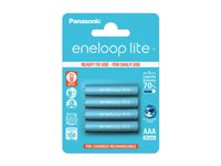 Panasonic eneloop lite BK-4LCCE/4BE batteri - 4 x AAA - NiMH BK-4LCCE/4BE