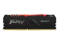 Kingston FURY Beast RGB - DDR4 - sats - 32 GB: 2 x 16 GB - DIMM 288-pin - 3733 MHz / PC4-29800 - ej buffrad KF437C19BB1AK2/32