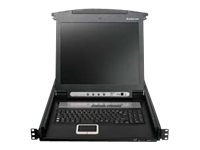 IOGEAR GCL1816KIT 16-Port LCD KVM Switch with USB and PS/2 Cables - KVM-konsol - 17" - TAA-kompatibel GCL1816KIT