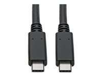 Eaton Tripp Lite Series USB-C Cable (M/M) - USB 3.2, Gen 2 (10 Gbps), 5A (100W) Rating, USB-IF Certified, Thunderbolt 3 Compatible, 3 ft. (0.91 m) - USB typ C-kabel - 24 pin USB-C till 24 pin USB-C - 90 cm U420-C03-G2-5A