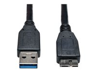 Eaton Tripp Lite Series USB 3.0 SuperSpeed Device Cable (A to Micro-B M/M) Black, 3 ft. (0.91 m) - USB-kabel - Micro-USB typ B till USB typ A - 91 cm U326-003-BK