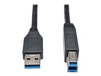 Eaton Tripp Lite Series USB 3.2 Gen 1 SuperSpeed Device Cable (A to B M/M) Black, 3 ft. (0.91 m) - USB-kabel - USB Type B till USB typ A - 91 cm U322-003-BK