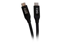 C2G 2.5ft (0.8m) USB-C Male to USB-C Male Cable (20V 5A) - USB4 (40Gbps) - USB typ C-kabel - 24 pin USB-C till 24 pin USB-C - 80 cm C2G28877