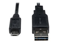 Eaton Tripp Lite Series Universal Reversible USB 2.0 Cable, 28/24AWG (Reversible A to 5Pin Micro B M/M), 6 ft. (1.83 m) - USB-kabel - mikro-USB typ B till USB - 1.83 m UR050-006-24G