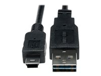 Eaton Tripp Lite Series Universal Reversible USB 2.0 Cable (Reversible A to 5Pin Mini B M/M), 6-in. (15.24 cm) - USB-kabel - mini-USB typ B till USB - 15 cm UR030-06N