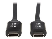 Eaton Tripp Lite Series Thunderbolt 3 Cable 40 Gbps Passive 5A 100W PD 4K USB C M/M 0.5M Black - USB typ C-kabel - 24 pin USB-C till 24 pin USB-C - 50 cm MTB3-00M5-5A-B