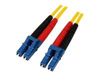 StarTech.com 1m Fiber Optic Cable - Single-Mode Duplex 9/125 - LSZH - LC/LC - OS1 - LC to LC Fiber Patch Cable (SMFIBLCLC1) - patch-kabel - 1 m - gul SMFIBLCLC1