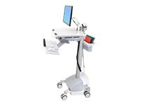 Ergotron StyleView EMR Cart with LCD Arm, SLA Powered vagn - för LCD-skärm/tangentbord/mus/processor/anteckningsbok/streckkodsläsare - grå, vit, polerat aluminium SV42-6201-2