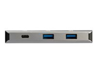 StarTech.com USB C-hubb med 3 portar och Gigabit-Ethernet-RJ45 GbE-port - 2x USB A, 1x USB C - USB 3.1/3.2 gen. 2 Type C-hubbadapter med SuperSpeed 10 Gbit/s - USB-bussdriven - Aluminium - Fungerar med TB3 - hubb - 3 portar HB31C2A1CGB