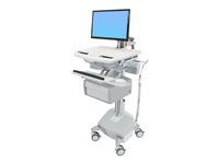 Ergotron StyleView Cart with LCD Arm, LiFe Powered, 1 Tall Drawer vagn - för LCD-skärm/tangentbord/mus/processor/anteckningsbok/streckkodsläsare - TAA-kompatibel SV44-12B2-2