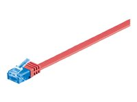 MicroConnect nätverkskabel - 50 cm - röd V-UTP6A005R-FLAT