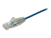 StarTech.com 3 m CAT6-kabel - Tunn - Ej hakfria RJ45-kontakter - Blå - patch-kabel - 3 m - blå N6PAT300CMBLS