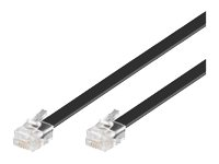 MicroConnect Modular Straight - telefonkabel - 10 m - svart MPK110B