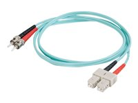 C2G SC-ST 10Gb 50/125 OM3 Duplex Multimode PVC Fiber Optic Cable (LSZH) - nätverkskabel - 3 m - havsblå 85524