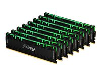 Kingston FURY Renegade RGB - DDR4 - sats - 256 GB: 8 x 32 GB - DIMM 288-pin - 3200 MHz / PC4-25600 - ej buffrad KF432C16RBAK8/256