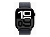 Apple Watch Series 10 (GPS + Cellular) - jet black aluminum - smart klocka med sportögla - ink - 64 GB MWY53QN/A