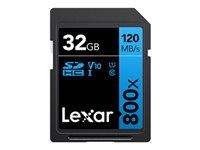 Lexar High Performance BLUE Series - flash-minneskort - 32 GB - SDXC UHS-I LSD0800032G-BNNNG