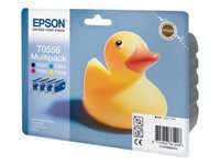 Epson Multipack T0556 - 4-pack - svart, gul, cyan, magenta - original - bläckpatron C13T05564020