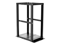 StarTech.com 25U Open Frame Server Rack - 994lb Capacity - 4 Post Adjustable Depth (18.3" to 39.3") Network/Communications Equipment Rack w/ Casters (4POSTRACK25) - rack - 25U 4POSTRACK25