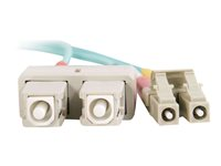 C2G LC-SC 10Gb 50/125 OM3 Duplex Multimode PVC Fiber Optic Cable (LSZH) - nätverkskabel - 5 m - havsblå 85534