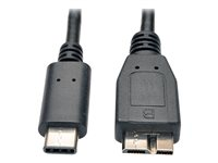 Eaton Tripp Lite Series USB-C to USB Micro-B Cable (M/M) - USB 3.2, Gen 2 (10 Gbps), Thunderbolt 3 Compatible, 3 ft. (0.91 m) - USB typ C-kabel - 24 pin USB-C till Micro-USB typ B - 91 cm U426-003-G2