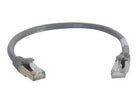 C2G Cat6a Booted Shielded (STP) Network Patch Cable - patch-kabel - 0.5 m - grå 89900