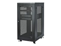 StarTech.com 19-tums 24U-serverskåp - 4 stolpar - Nätverksutrustningsrack med justerbart djup (5 till 76 cm) och hjul/kabelhantering/hylla/1U-hylla/låsluckor - rack - 24U RK2433BKM