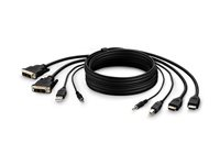 Belkin Secure KVM Combo Cable - video/USB/ljud-kabel - TAA-kompatibel - 3.05 m F1DN2CCBL-DH10T