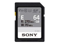 Sony SF-E Series SF-E64 - flash-minneskort - 64 GB - SDXC UHS-II SFE64