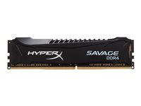 HyperX FURY - DDR4 - sats - 16 GB: 4 x 4 GB - DIMM 288-pin - 2400 MHz / PC4-19200 - ej buffrad HX424C15FBK4/16