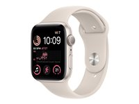 Apple Watch SE (GPS) 2a generation - stjärnljusaluminium - smart klocka med sportband - starlight - 32 GB MNJX3DH/A