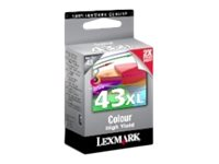 Lexmark Cartridge No. 43 - färg (cyan, magenta, gul) - original - bläckpatron 18YX143E