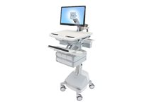 Ergotron StyleView Cart with LCD Arm, SLA Powered, 4 Drawers vagn - öppen arkitektur - för LCD-skärm/tangentbord/mus/processor/anteckningsbok/streckkodsläsare - TAA-kompatibel SV44-1241-C