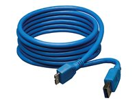 Eaton Tripp Lite Series USB 3.0 SuperSpeed Device Cable (A to Micro-B M/M), Blue, 6 ft. (1.83 m) - USB-kabel - USB typ A till Micro-USB typ B - 1.8 m U326-006