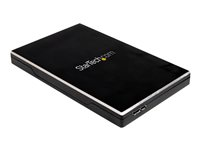 StarTech.com 2.5in USB 3.0 SSD SATA Hard Drive Enclosure - Storage enclosure with power indicator - 2.5" - SATA 3Gb/s - 3 Gbit/s - USB 3.0 - black - SAT2510BU32 - förvaringslåda - SATA 3Gb/s - USB 3.0 SAT2510BU32