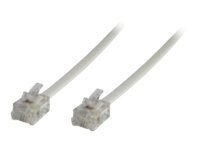 MicroConnect Modular Straight - telefonkabel - 5 m - vit MPK105W