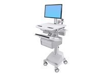 Ergotron StyleView Cart with LCD Pivot, SLA Powered, 2 Tall Drawers vagn - öppen arkitektur - för LCD-skärm/tangentbord/mus/processor/anteckningsbok/streckkodsläsare - TAA-kompatibel SV44-13C1-C