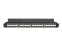 Black Box SpaceGAIN CAT5e High-Density Feed-Through - patch-panel - 1U - 19" JPM806A-HD