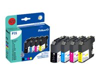 Pelikan Promo Pack P35 - 4-pack - svart, gul, cyan, magenta - kompatibel - bläckpatron (alternativ för: Brother LC-123BK, Brother LC123C, Brother LC123M, Brother LC123VAL, Brother LC123Y) 4111074