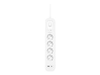 Belkin Connect - överspänningsskydd - med USB-C- och USB-A-portar SRB001VF2M