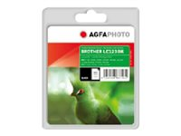 AgfaPhoto Double pack - 2-pack - svart - kompatibel - återanvänd - bläckpatron (alternativ för: Brother LC123BKBP2DR) APB123BDUOD