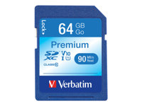 Verbatim Premium - flash-minneskort - 64 GB - SDXC 44024