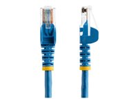 StarTech.com Cat5e Ethernet patchkabel med hakfria RJ45-kontakter - 0,5 m, Blå - patch-kabel - 50 cm - blå 45PAT50CMBL