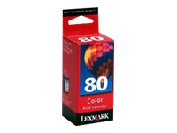 Lexmark Cartridge No. 80 - färg (cyan, magenta, gul) - original - bläckpatron 12A1980E