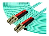 StarTech.com 15 m OM4 LC to LC Multimode Duplex Fiber Optic Patch Cable- Aqua - 50/125 - Fiber Optic Cable - 40/100Gb - LSZH (450FBLCLC15) - patch-kabel - 15 m - havsblå 450FBLCLC15