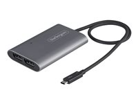 StarTech.com Thunderbolt 3 till Dual DisplayPort-adapter DP 1.4 - Dual 4K 60 Hz eller Single 8K/5K Thunderbolt 3 till DP-adapter - TB3 till 2x DisplayPort-skärmadaptrar - Mac/Windows - USB-/DisplayPort-adapter - 24 pin USB-C till DisplayPort - 46 cm TB32DP14