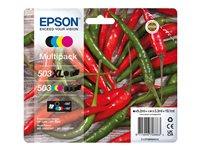 Epson 503 XL Multipack - 4-pack - XL - svart, gul, cyan, magenta - original - bläckpatron C13T09R94020