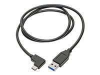 Eaton Tripp Lite Series USB-C to USB-A Cable (M/M), Right-Angle C, USB 3.2 Gen 1 (5 Gbps), Thunderbolt 3 Compatible, 3 ft. (0.91 m) - USB typ C-kabel - 24 pin USB-C till USB typ A - 91.4 cm U428-003-CRA