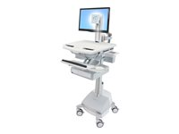 Ergotron StyleView Cart with LCD Pivot, SLA Powered, 1 Drawer vagn - öppen arkitektur - för LCD-skärm/tangentbord/mus/processor/anteckningsbok/streckkodsläsare - TAA-kompatibel SV44-1311-C